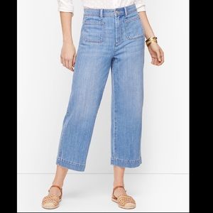 NWOT Talbots high waist wide leg crop jeans